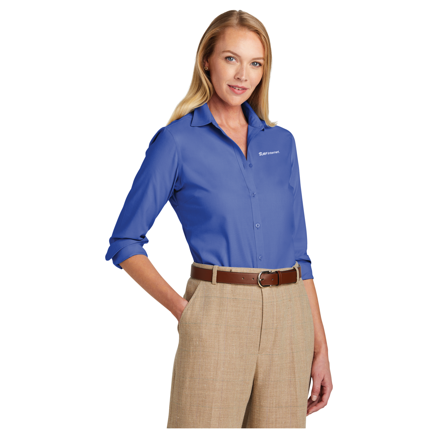 BB18003 Brooks Brothers® Women’s Wrinkle-Free Stretch Nailhead Shirt