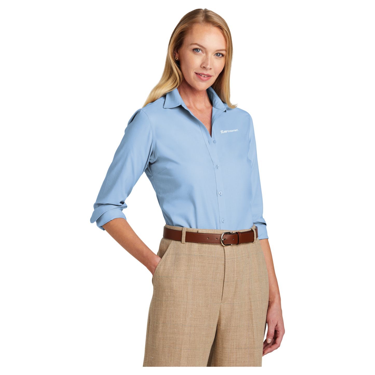 BB18003 Brooks Brothers® Women’s Wrinkle-Free Stretch Nailhead Shirt