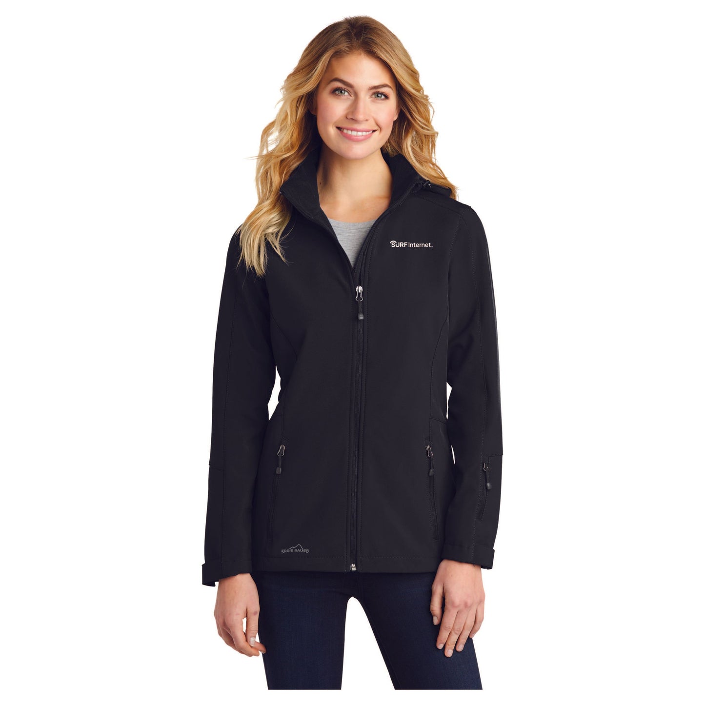 EB537 Eddie Bauer® Ladies Hooded Soft Shell Parka