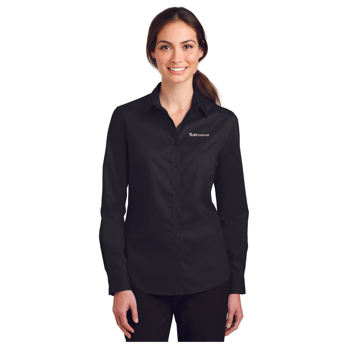 L663  Port Authority® Ladies SuperPro™ Twill Shirt