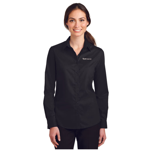 L663  Port Authority® Ladies SuperPro™ Twill Shirt